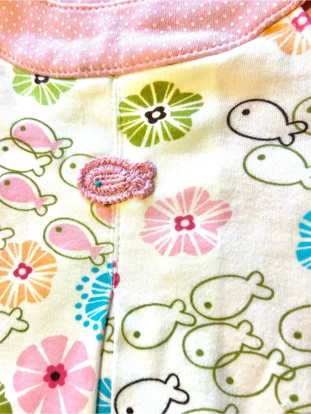 NWT Carters Girls Size 18 Months Floral & Fish Sunsuit Romper Sun Dress Bodysuit
